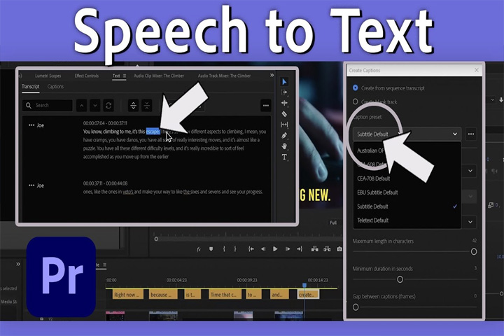 Captura Adobe Speech to Text for Premiere Pro 1