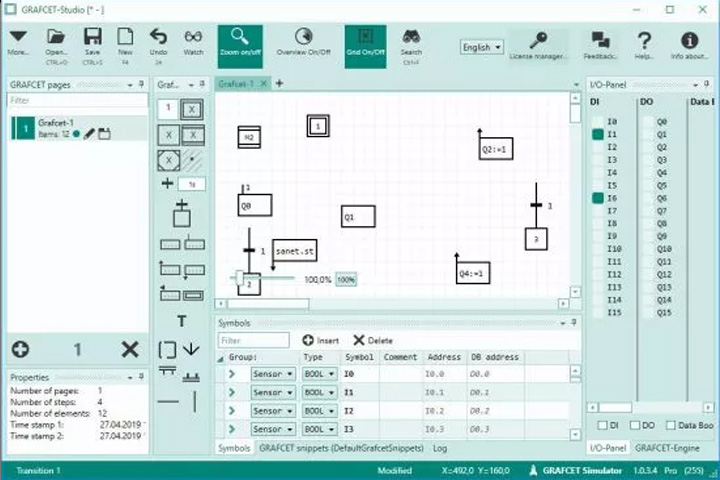 GrafCet Studio Pro 2.5.0.5 Captura