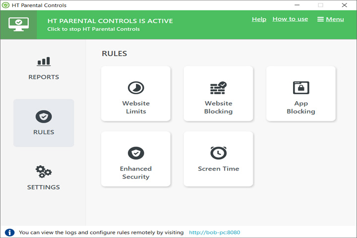 HT Parental Controls Captura