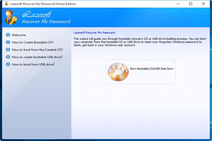 Lazesoft Recover My Password captura 2
