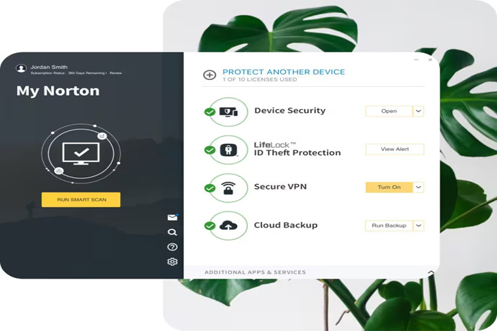 Norton 360 captura