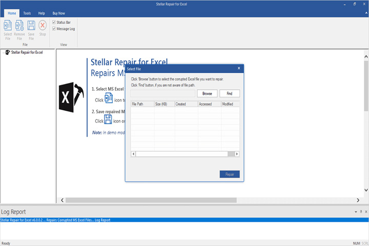 Stellar Repair for Excel capture