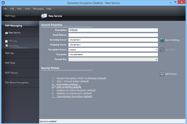 Symantec Encryption Desktop Professional captura