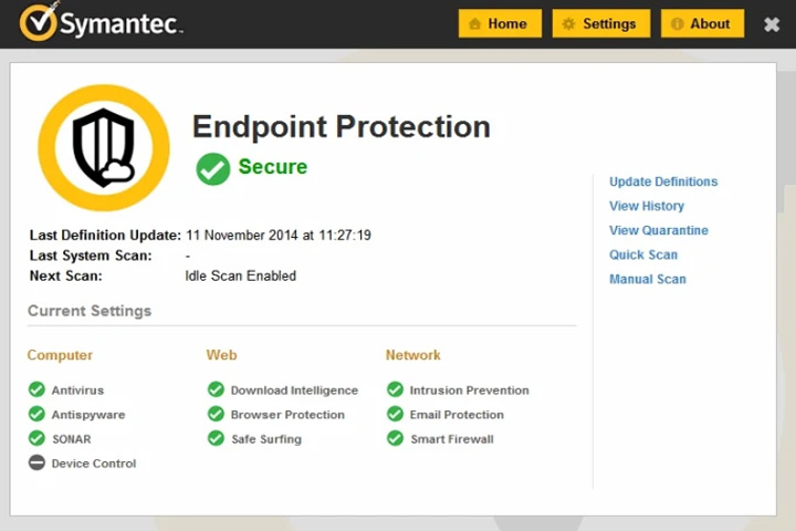 Symantec Endpoint Protection Captura
