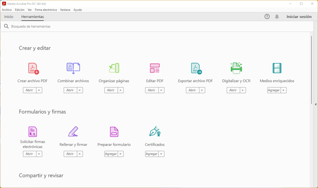 Captura Adobe Acrobat Pro DC 2