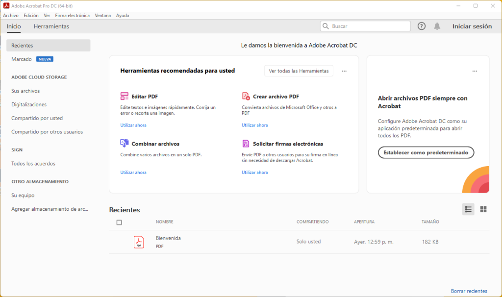 Captura Adobe Acrobat Pro DC 1