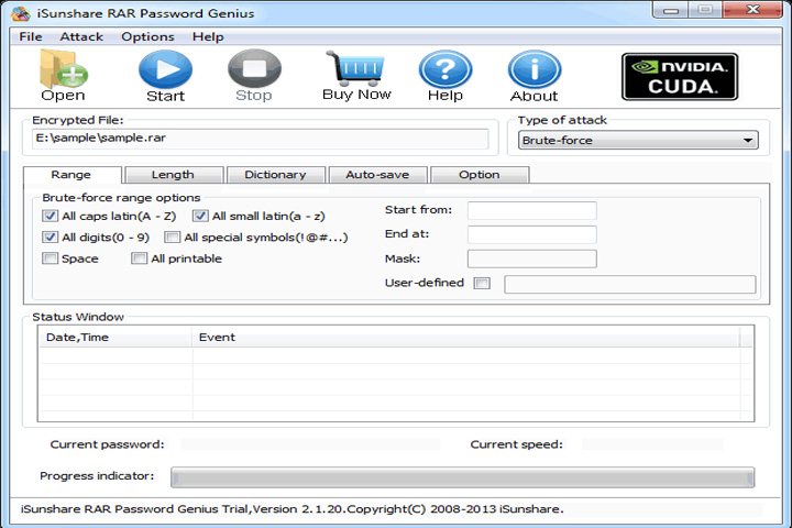 iSunshare RAR Password Genius Captura