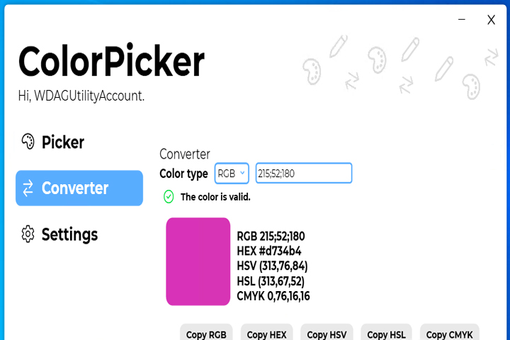 ColorPicker Max 5.7.0.2311 Screen