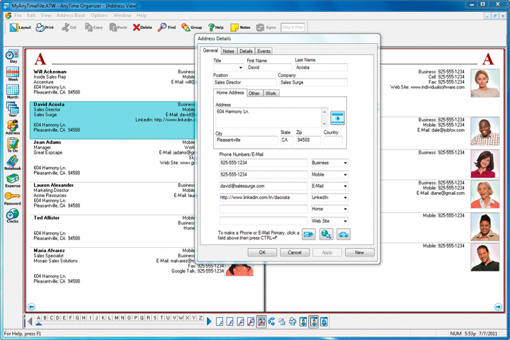 AnyTime Organizer Deluxe Screen