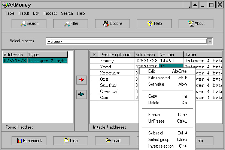 ArtMoney 8.08.04 Pro VIP 8.12.1 SE Screen