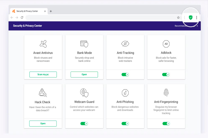 Avast Secure Browser 112.0.21002.138 Screen
