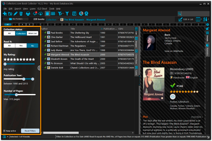Book Collector Pro software 23.2.3 Screen