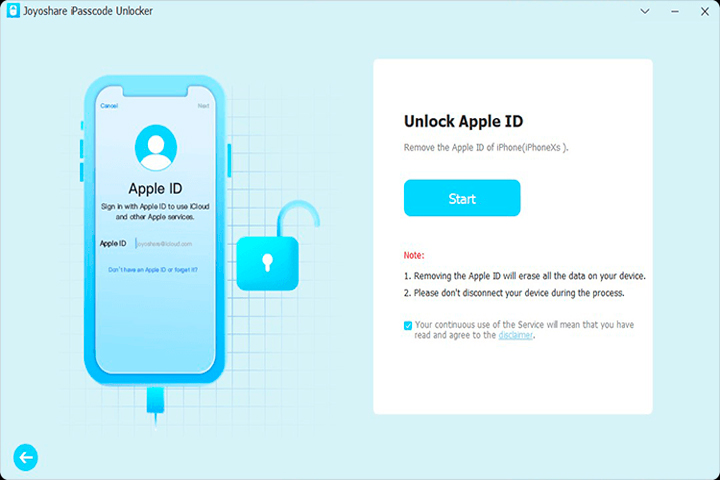 Joyoshare iPasscode Unlocker Screen