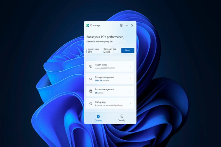 Microsoft PC Manager 3.8.10.0 Beta Screen