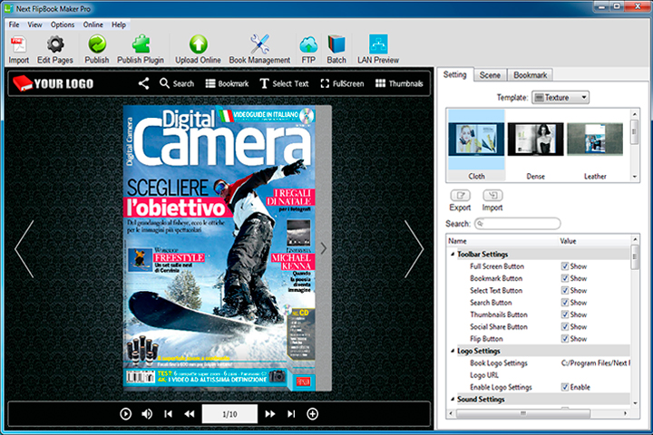 Next FlipBook Maker Pro Screen