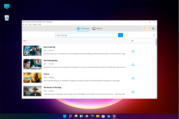 Pazu Netflix Video Downloader Screen