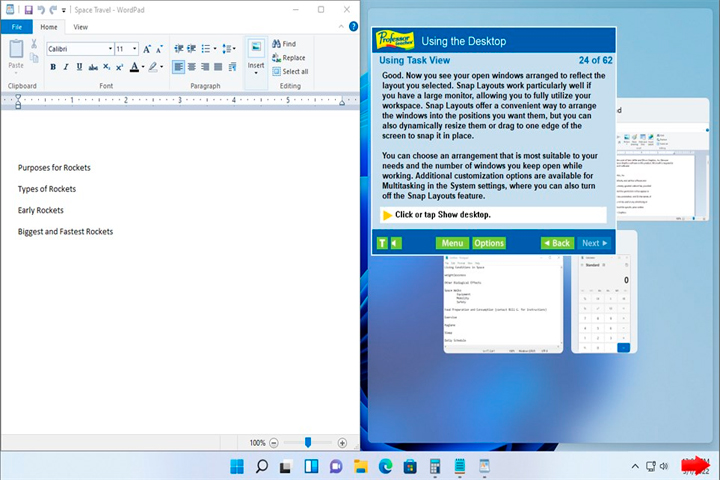 Professor Teaches Windows 11 1.2 Screen