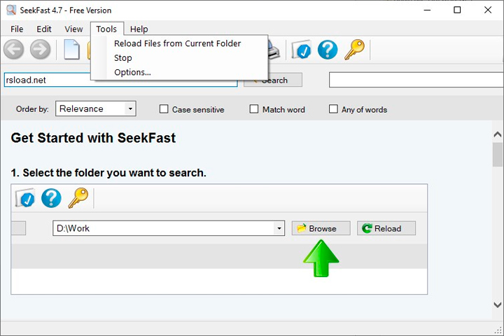 SeekFast Screen