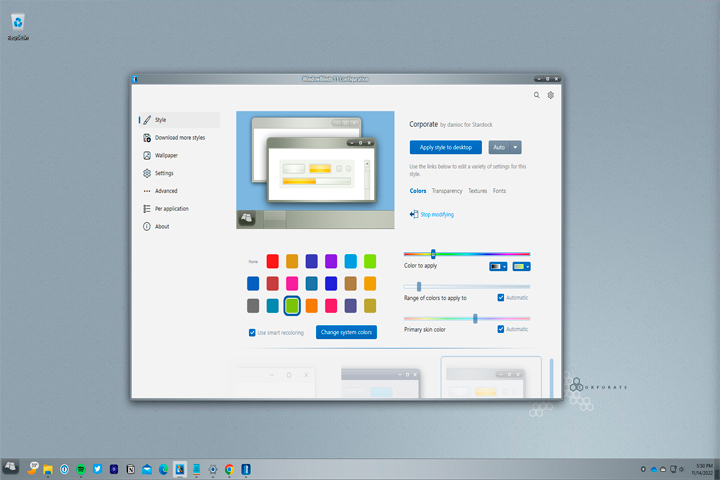 Stardock Windowblinds v11.02 Screen