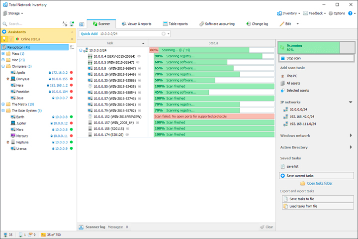 Total Network Inventory Screen