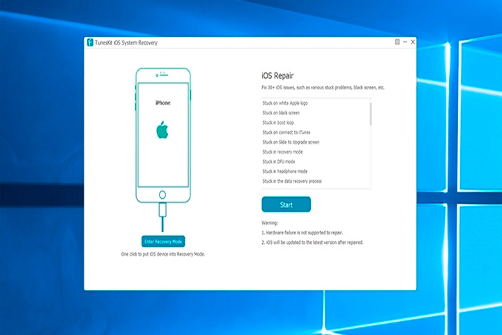 TunesKit iOS System Recovery Screen