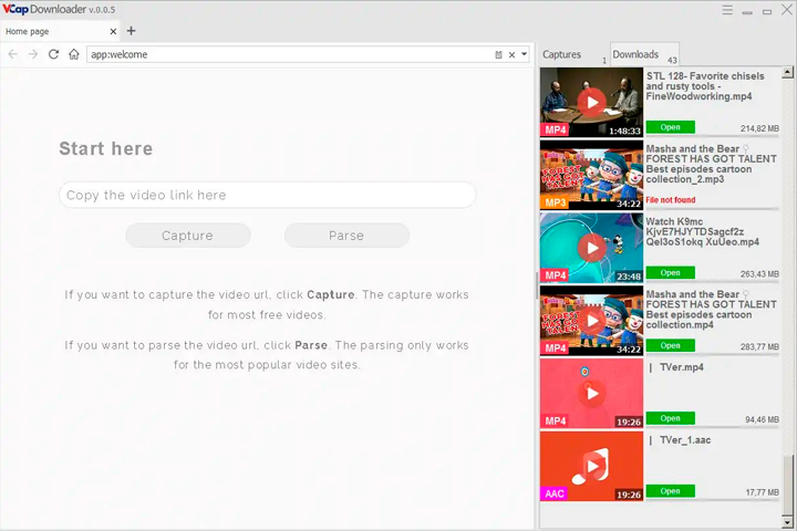 VCap Downloader Pro Screen 1