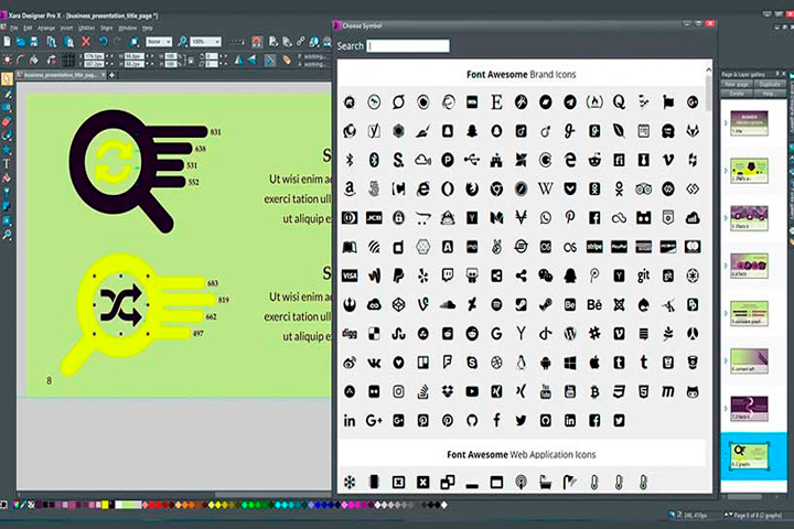 Xara Designer Pro Screen