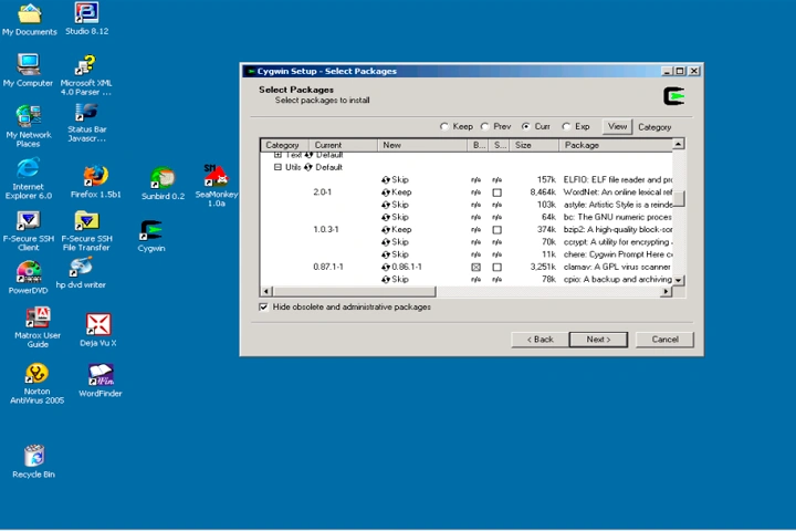 ClamAV Clam AntiVirus 1.2.0 Screen