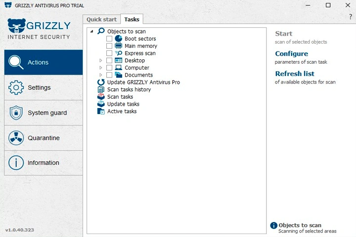 Grizzly Antivirus Pro 1.0.54.412 Screen