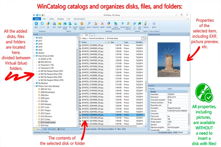 WinCatalog Screen