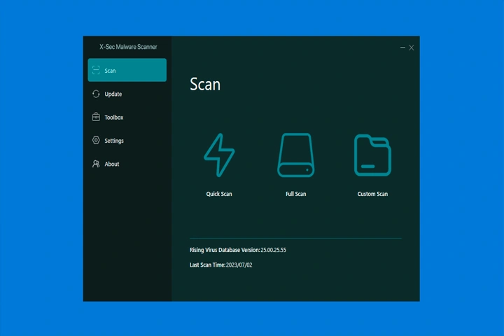 X Sec Malware Scanner 3.2.0.0 Screen