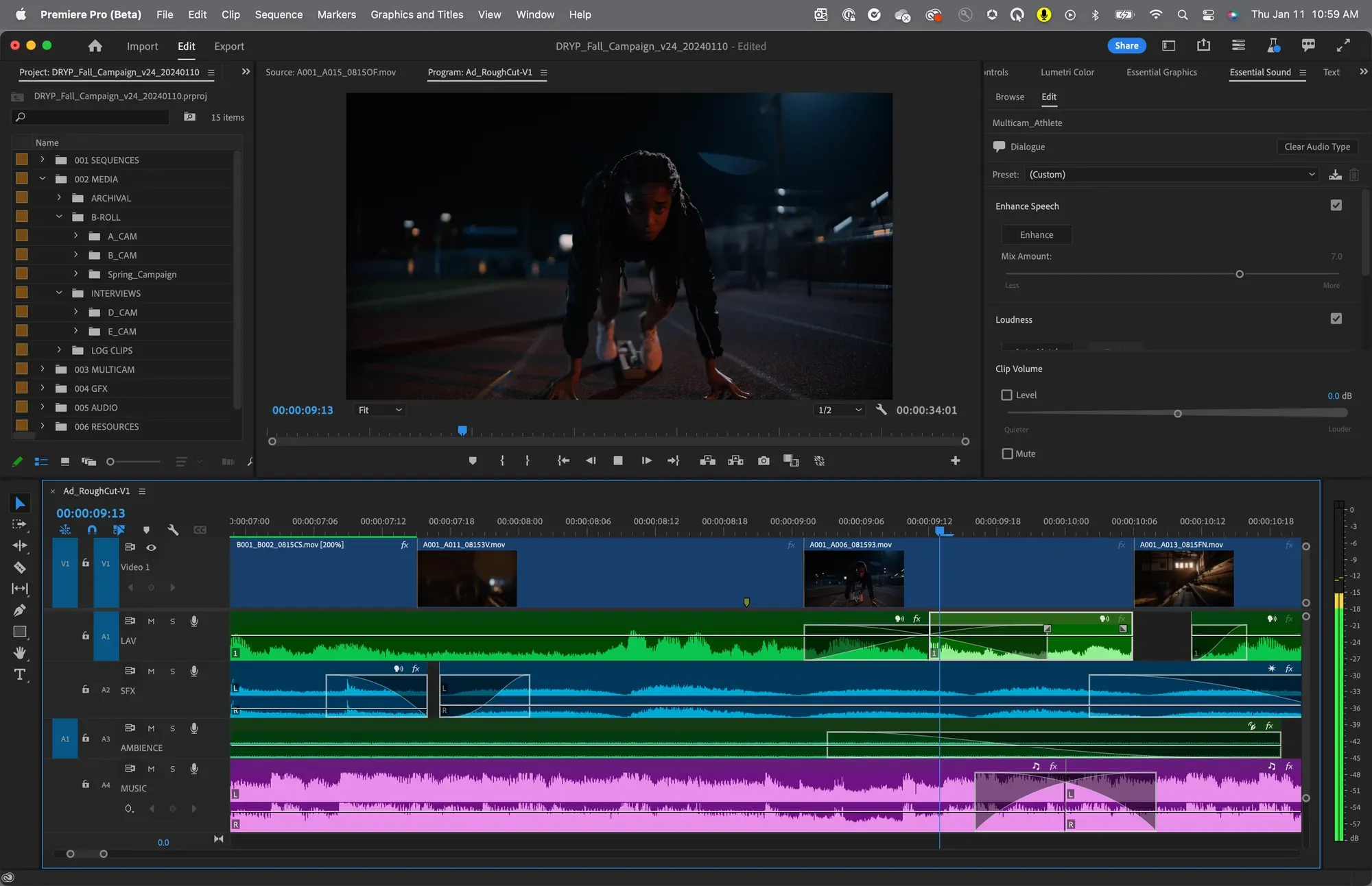 Captura Adobe Premiere Pro for macOS 1