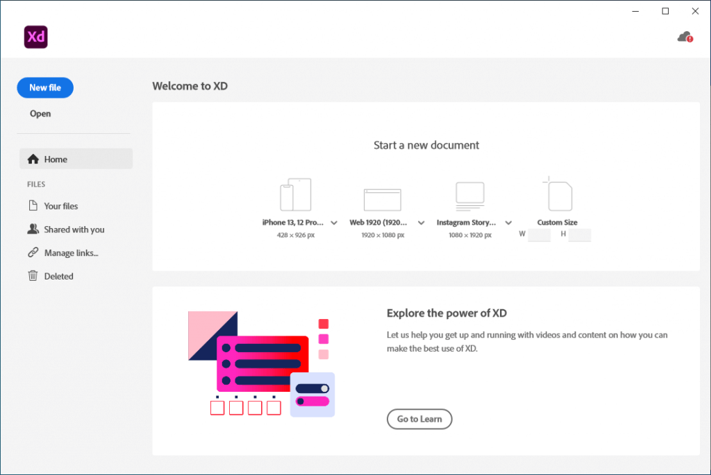 Captura Adobe XD 2
