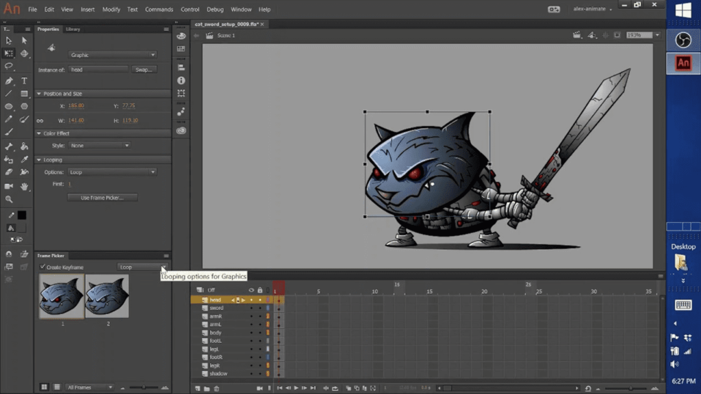 Captura Adobe Animate 3